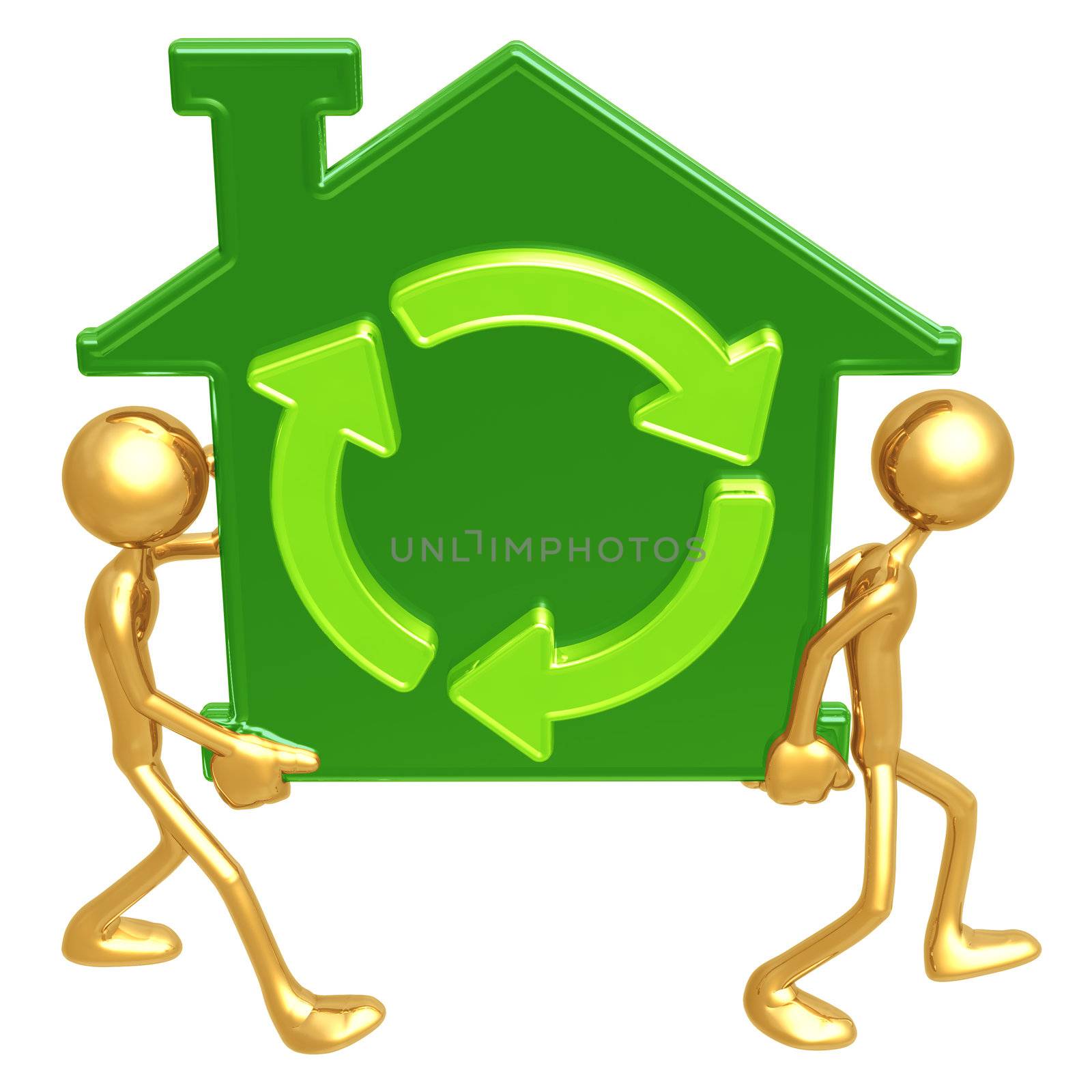 Green Home Movers by LuMaxArt