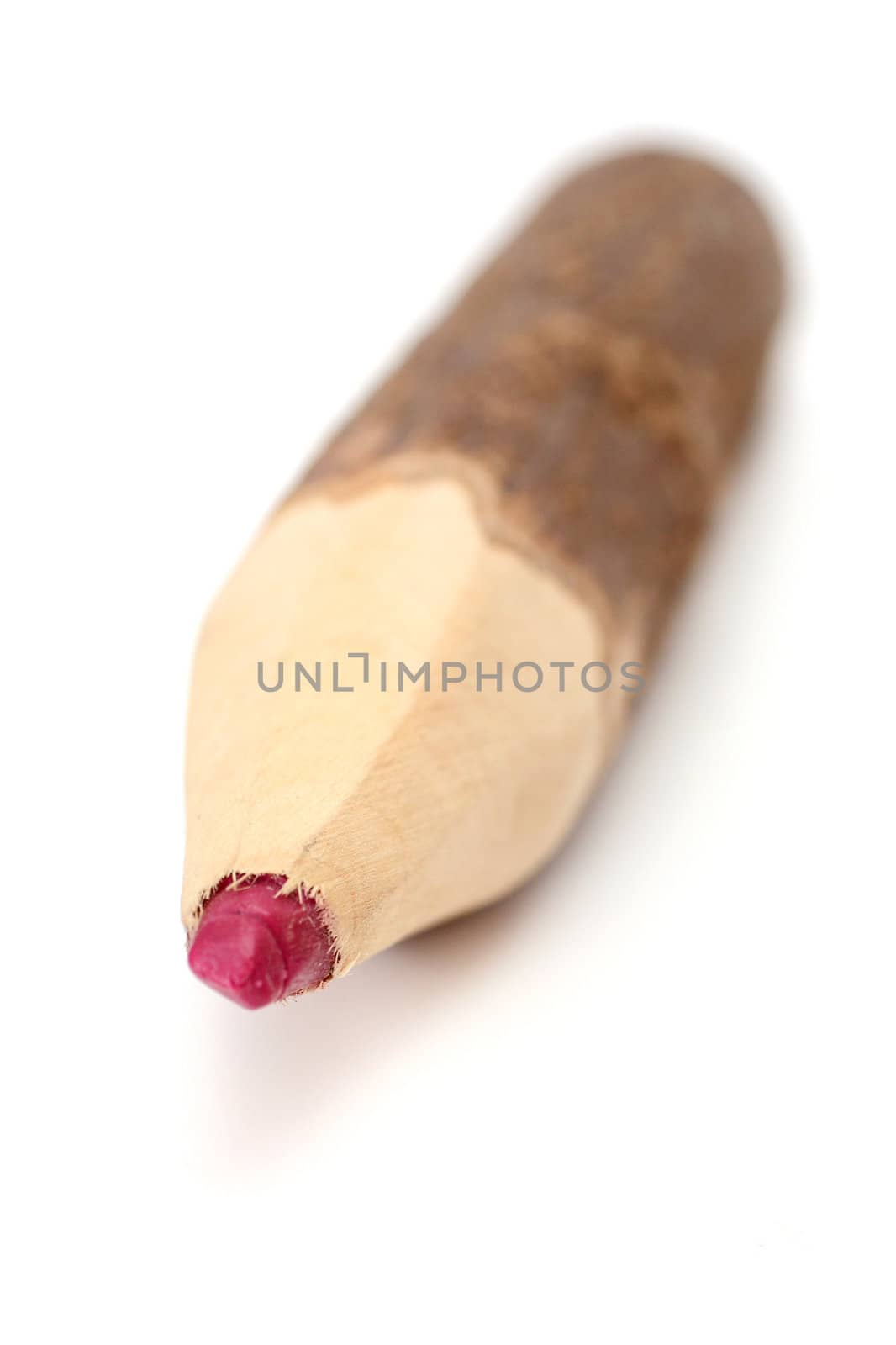 Red pencil isolated on white