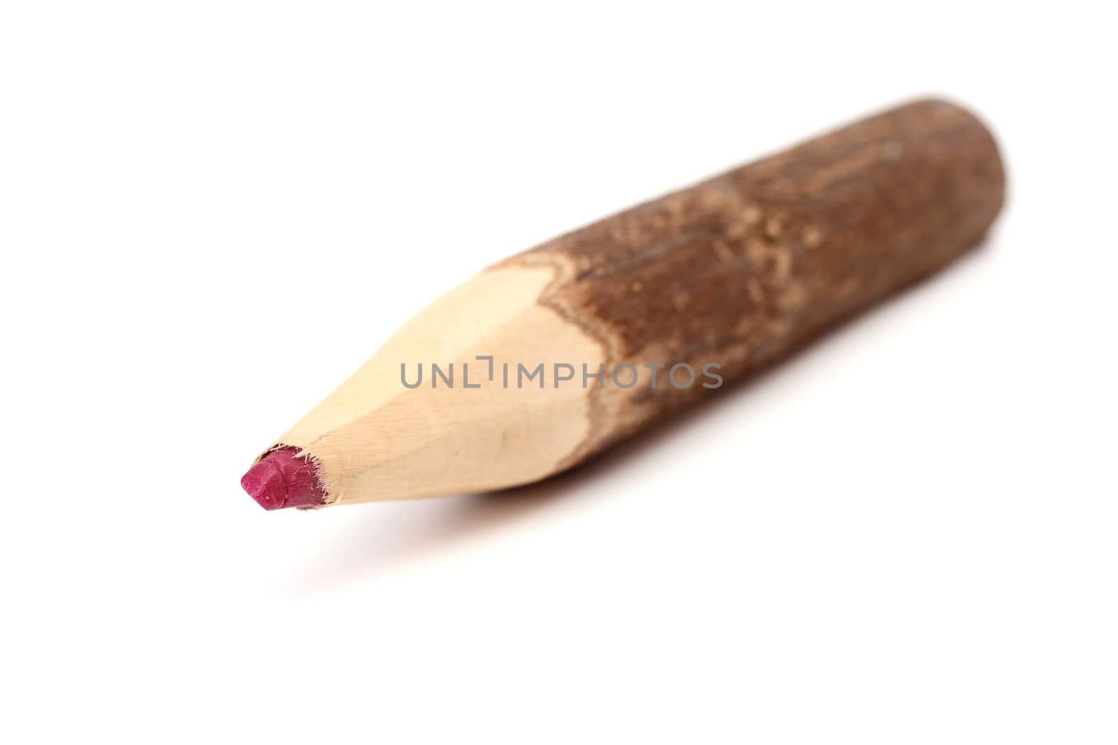 Red pencil isolated on white