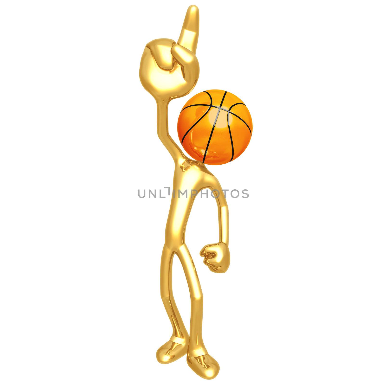 Number One Basketball by LuMaxArt