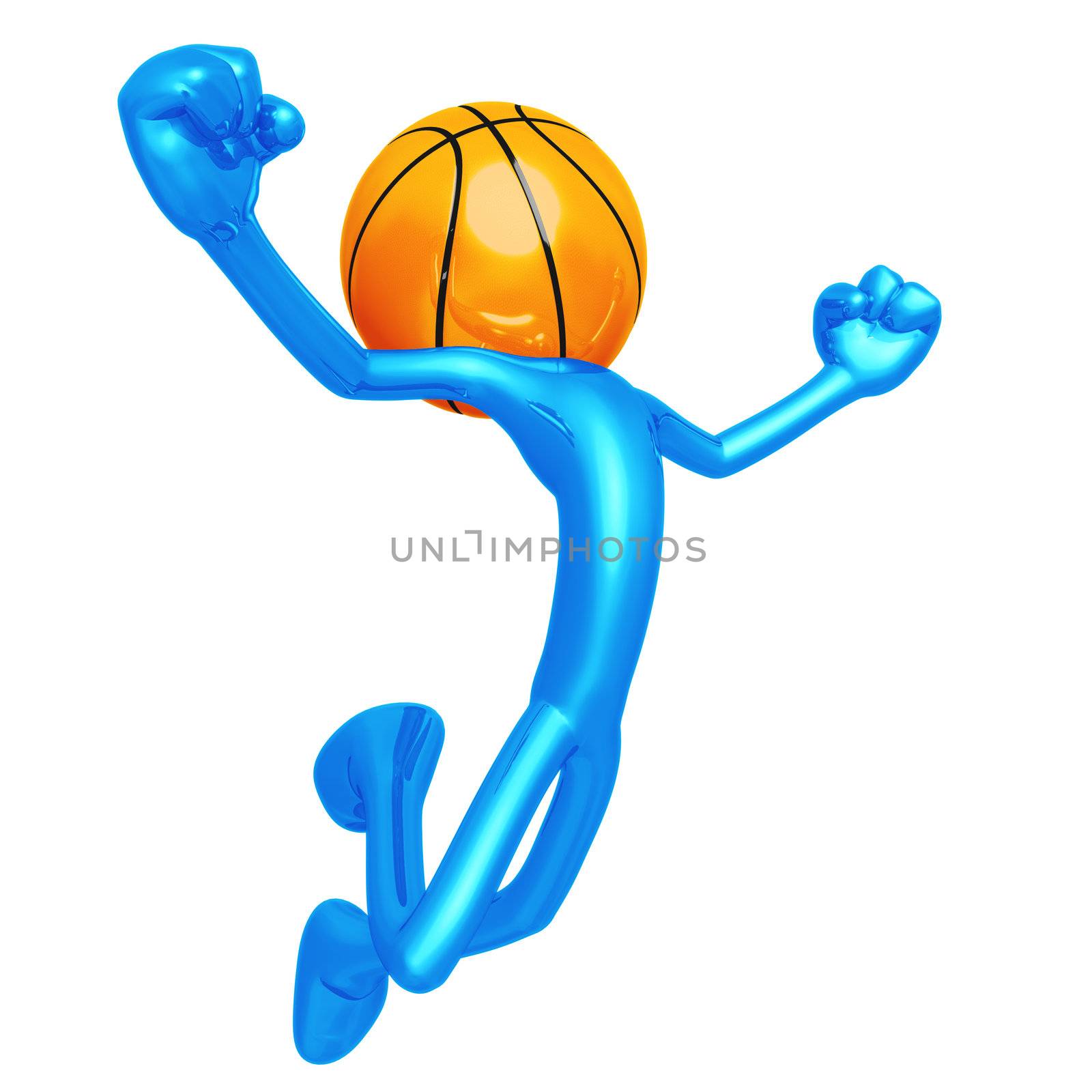 Basketball Jump For Joy by LuMaxArt