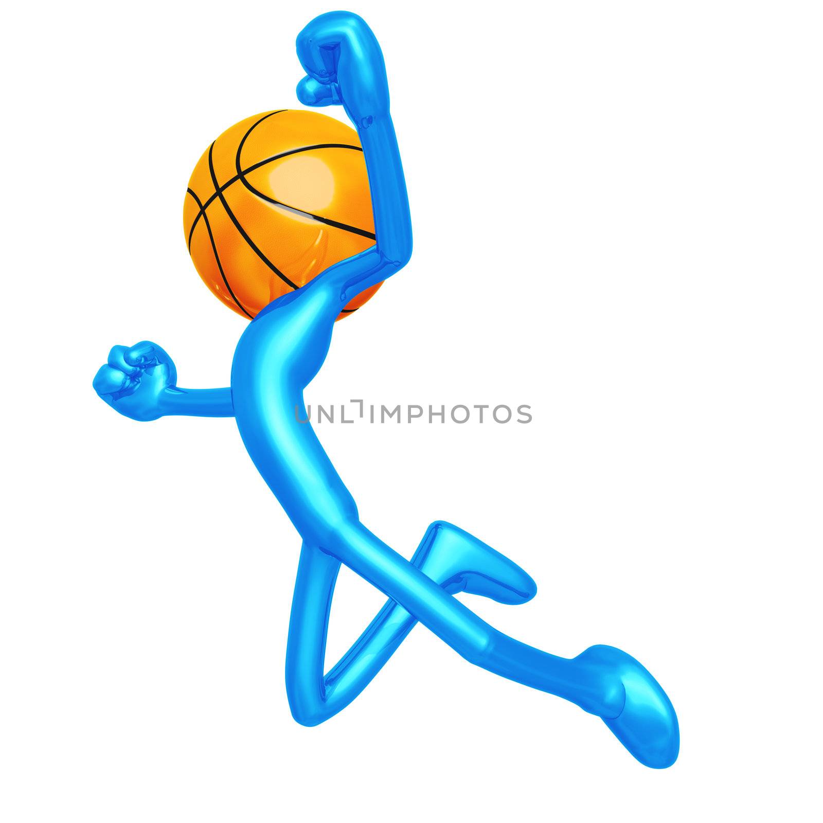 Basketball Jump For Joy by LuMaxArt