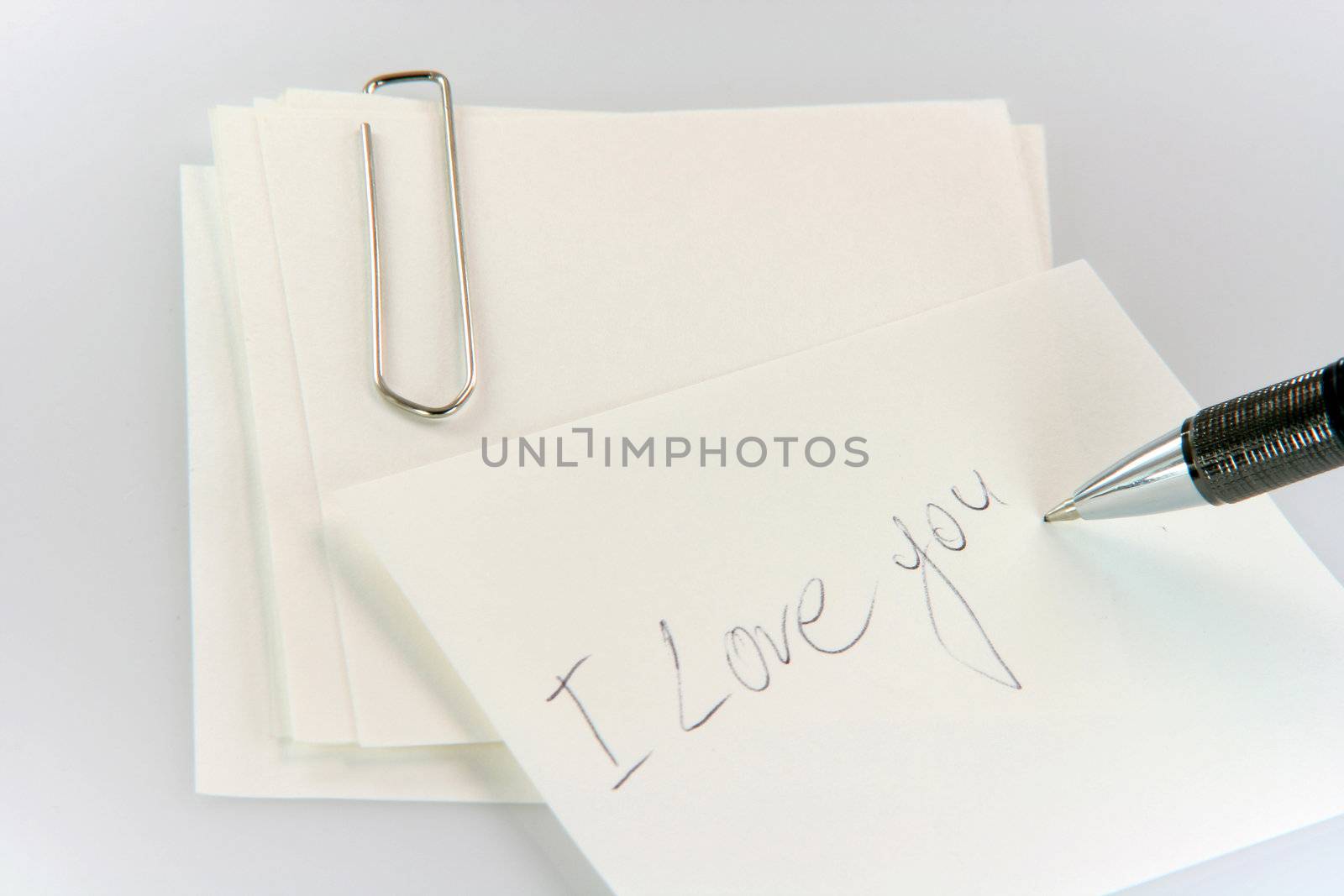 i love you on paper note with black ball pen love concepts