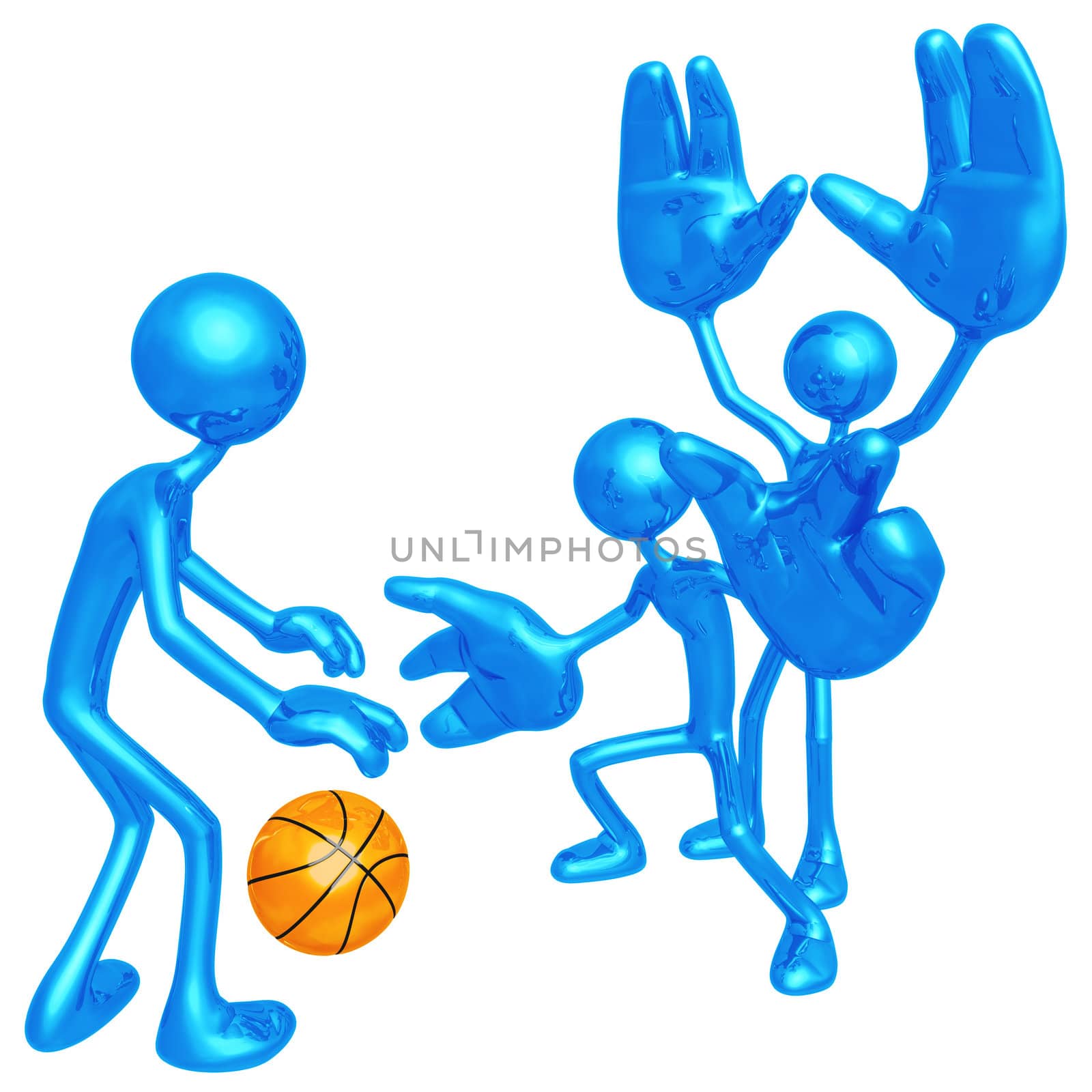 Basketball Big Hand Defense by LuMaxArt