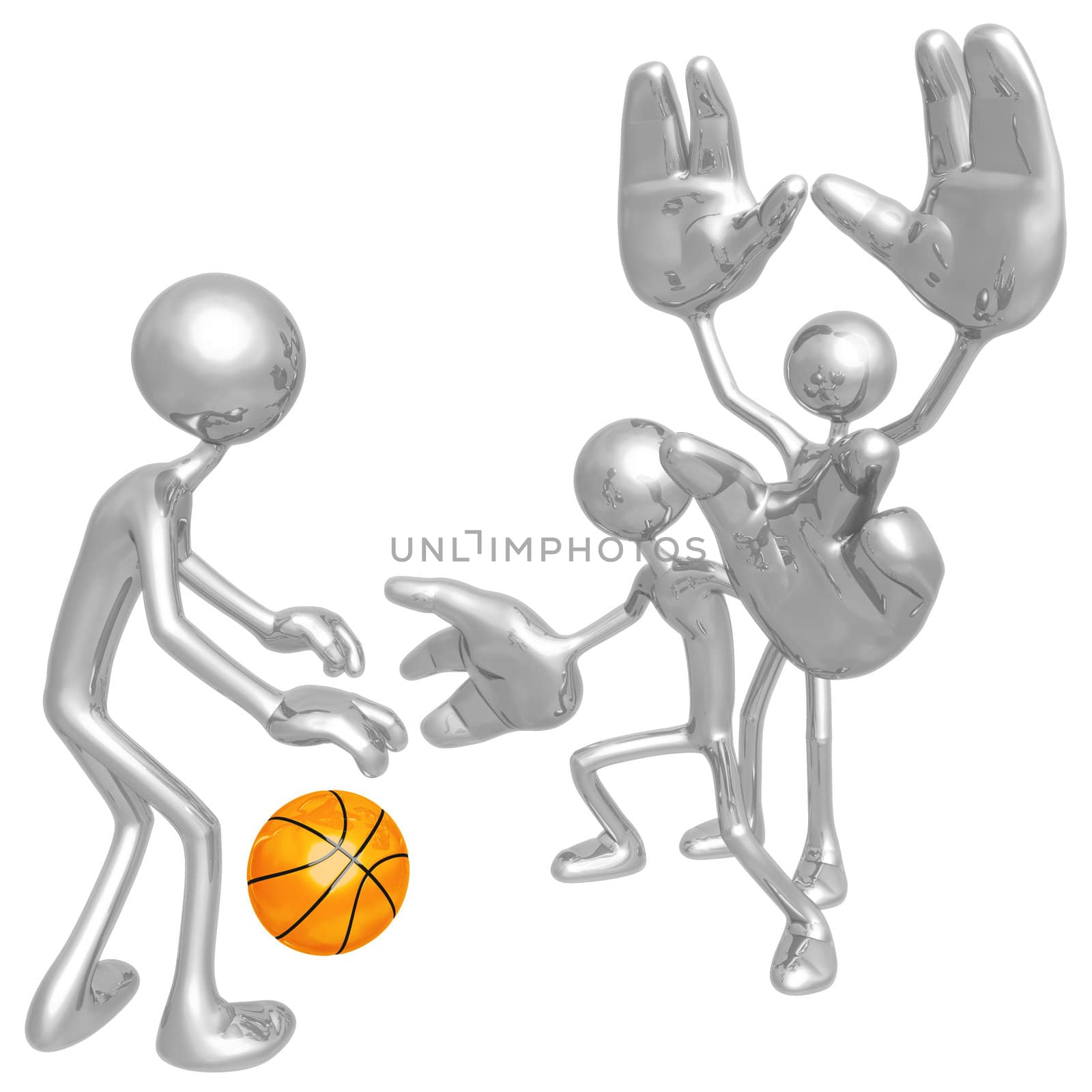 Basketball Big Hand Defense by LuMaxArt