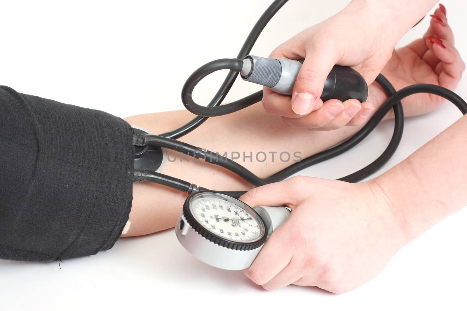 The control of work of heart - measurement of a blood pressure