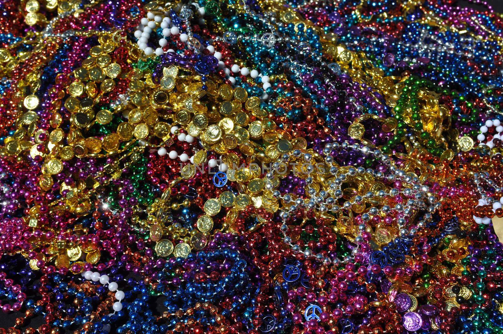 Mardi Gras Beads Background