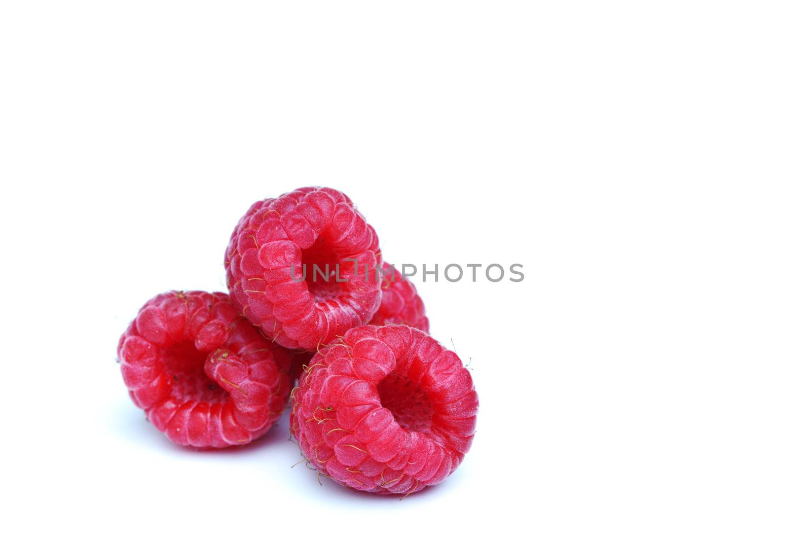 raspberry pile isolated on white
