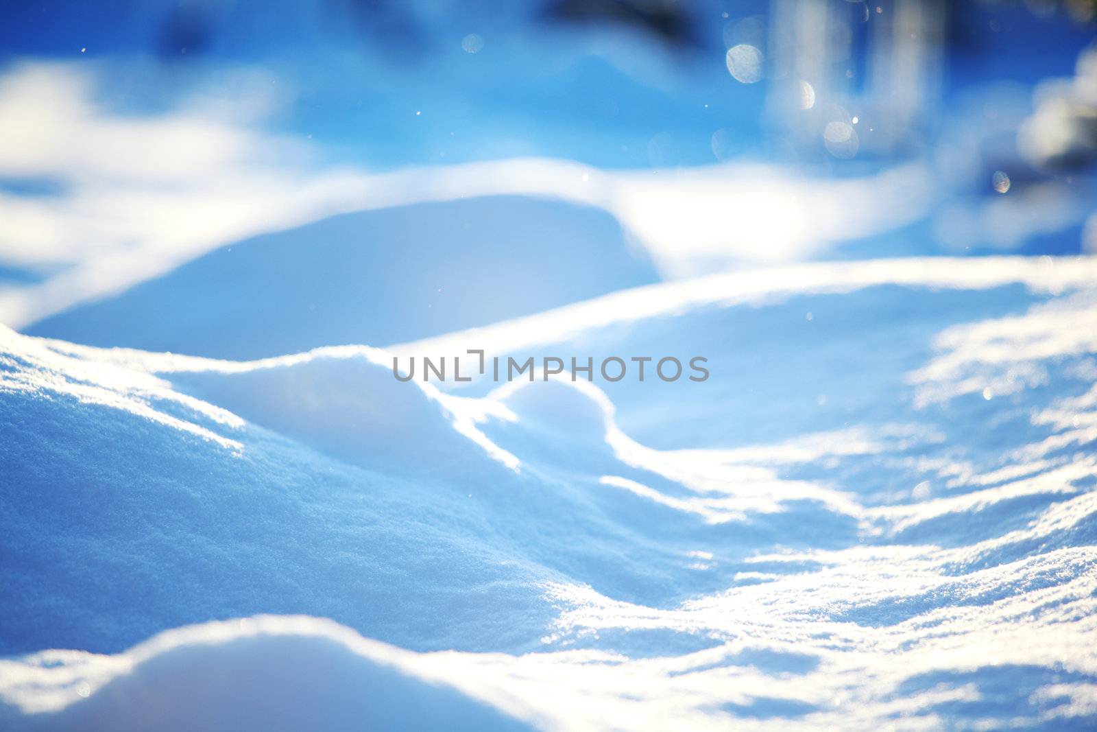 snow background close up