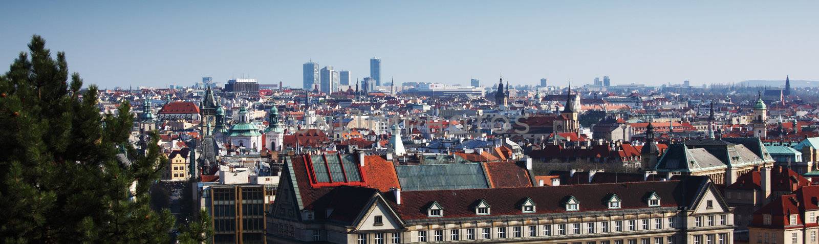 prague city panoramic view