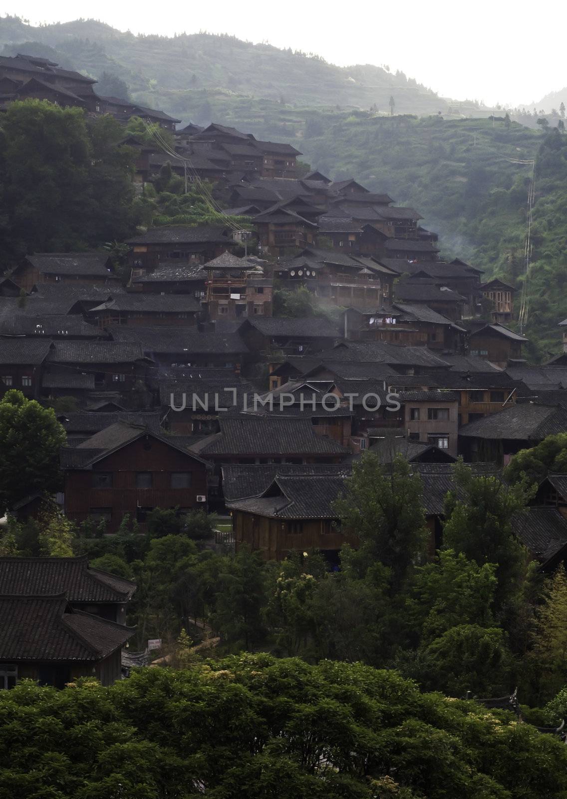 Early morning in an ethnic Miao Chinese Village