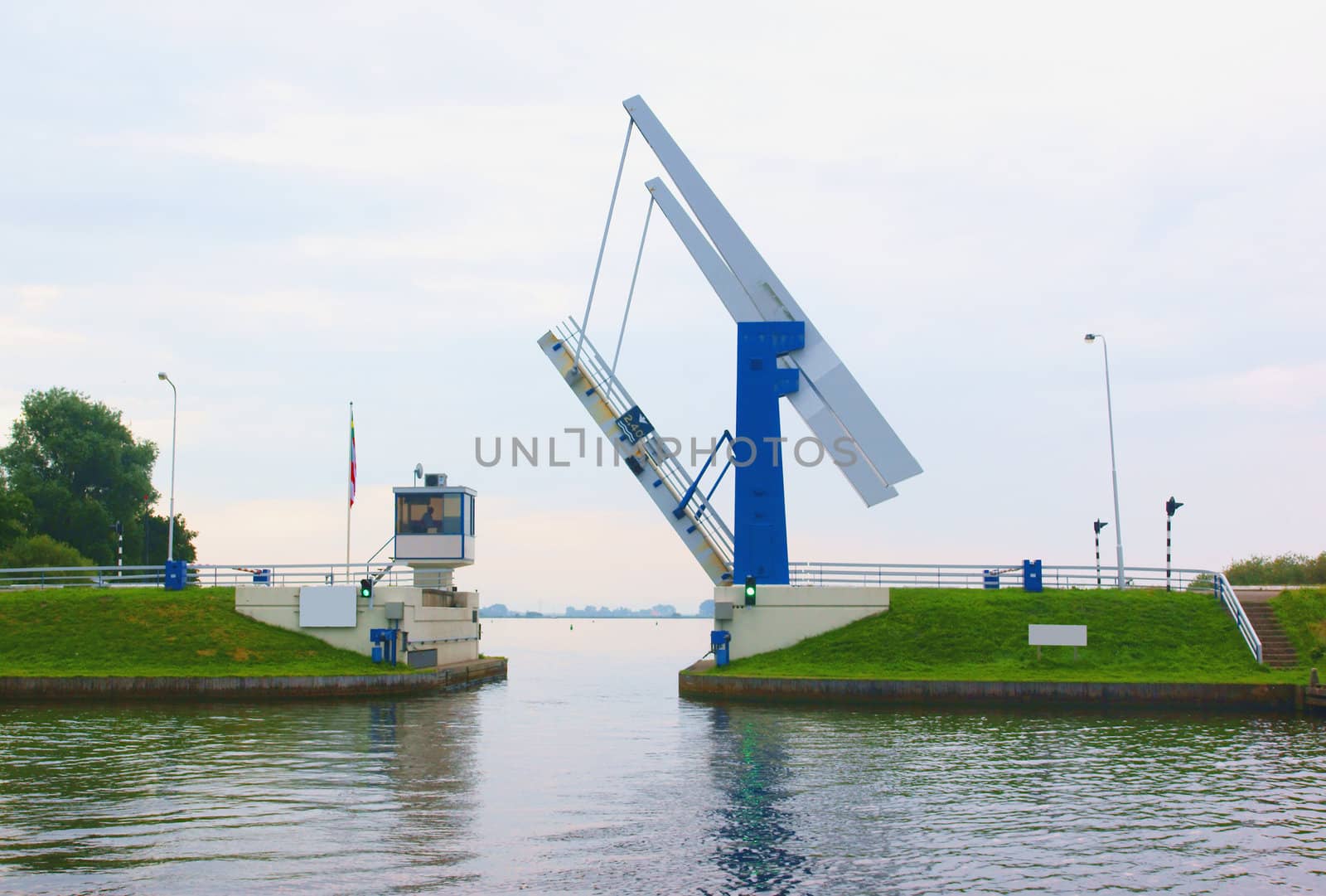 Open bridge in friesland (netherlands)