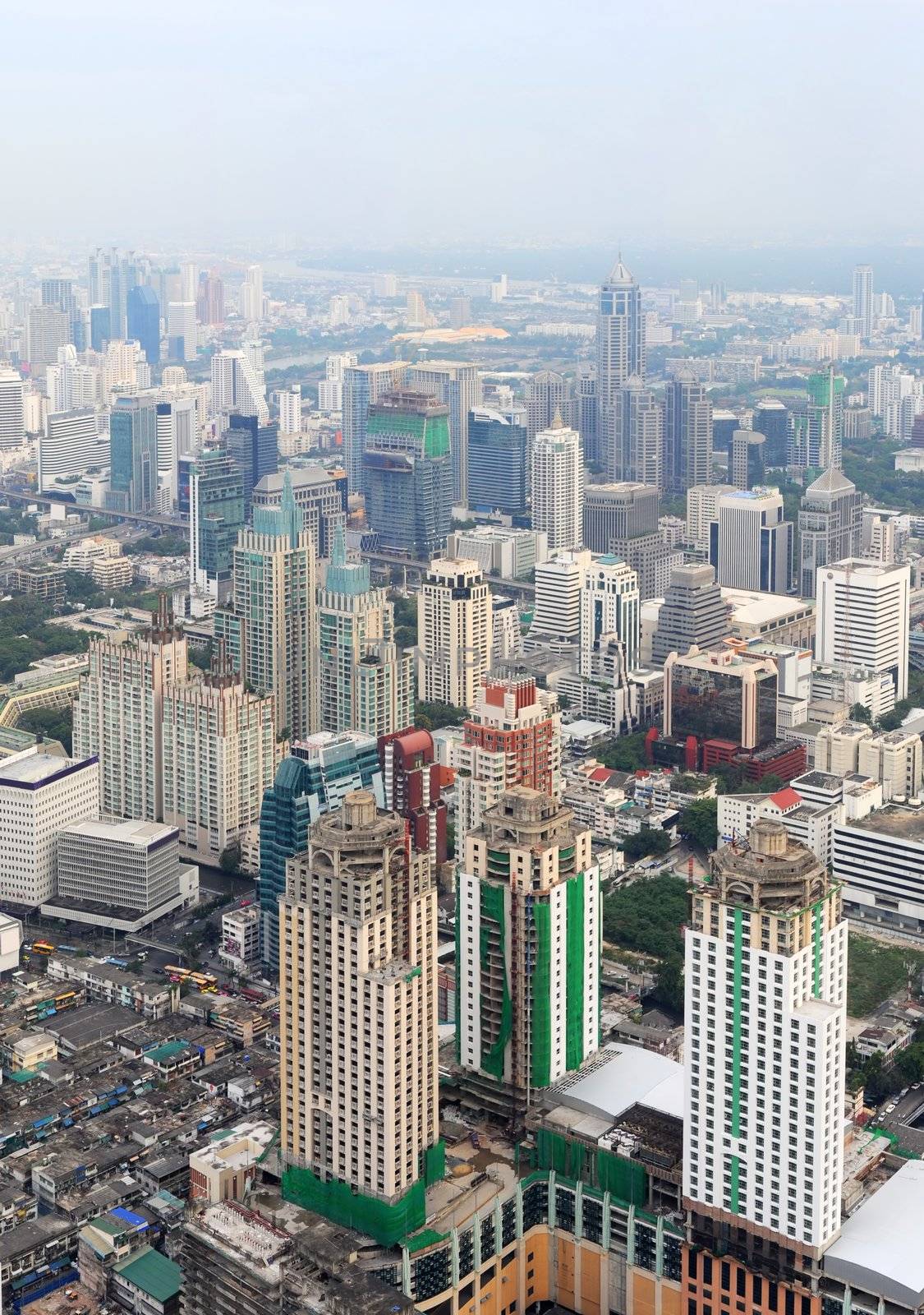 Panorama of Bangkok from Baiyoke Sky Hotel. Thailand
