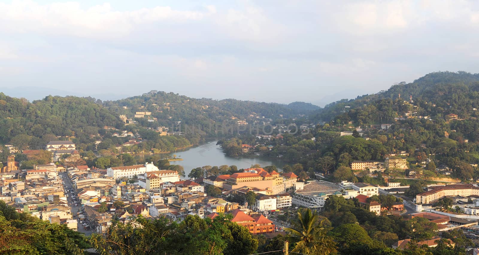 panorama of Kandy - ancient capital of Sri Lanka