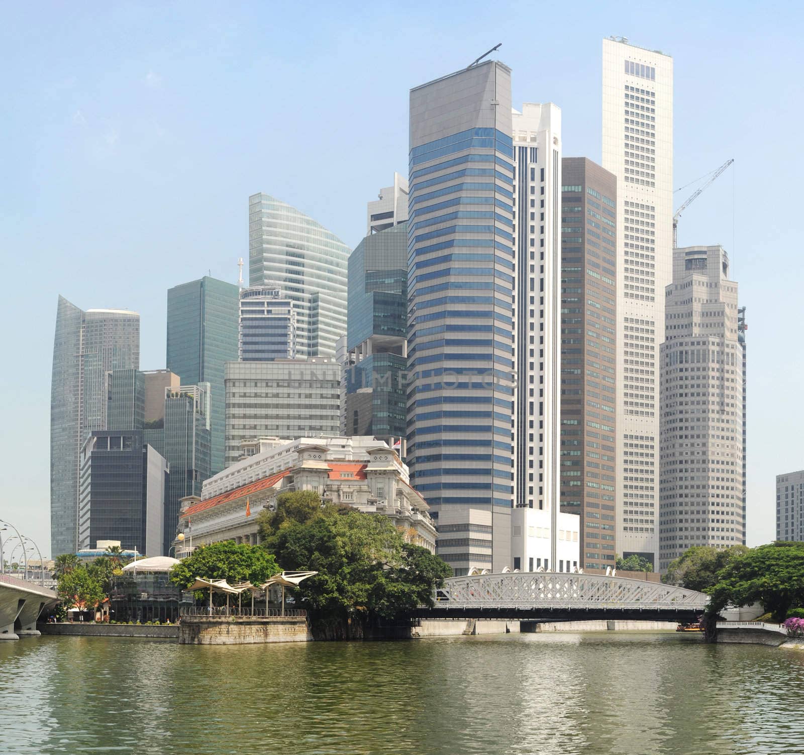 Panorama of Singapore in the sunshine day