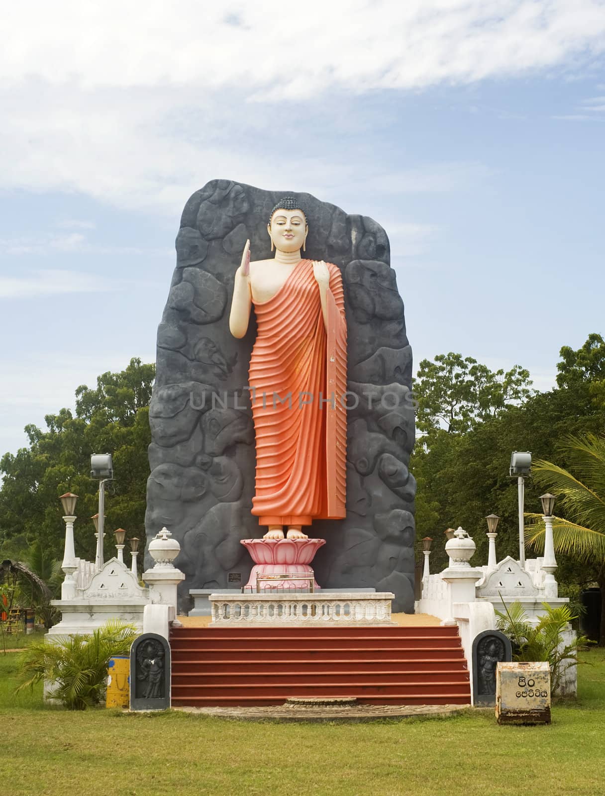 Buddha statue in lokal temple . Sri Lanka