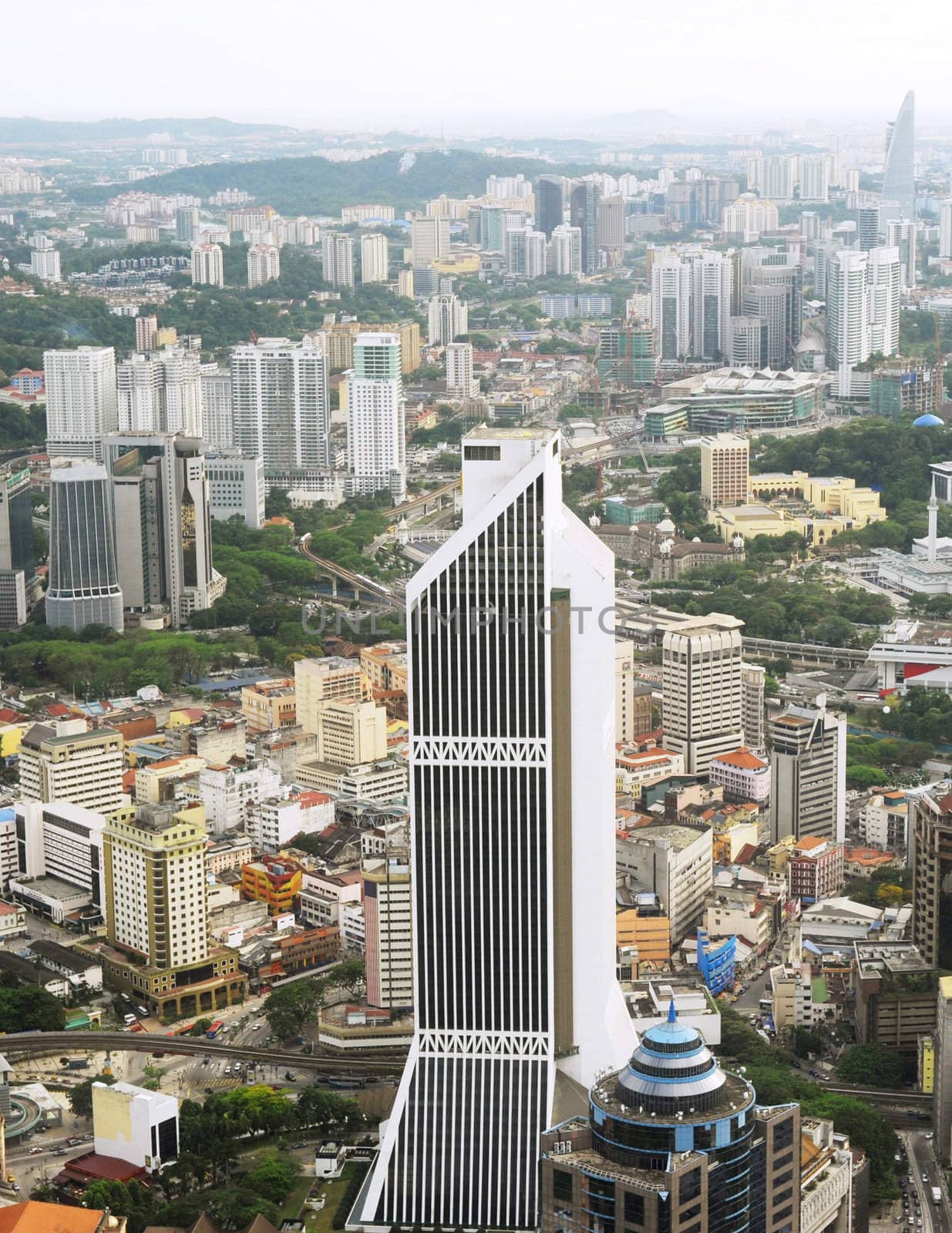 Aerial view of Kuala Lumpur from Kuala Lumpur Tower