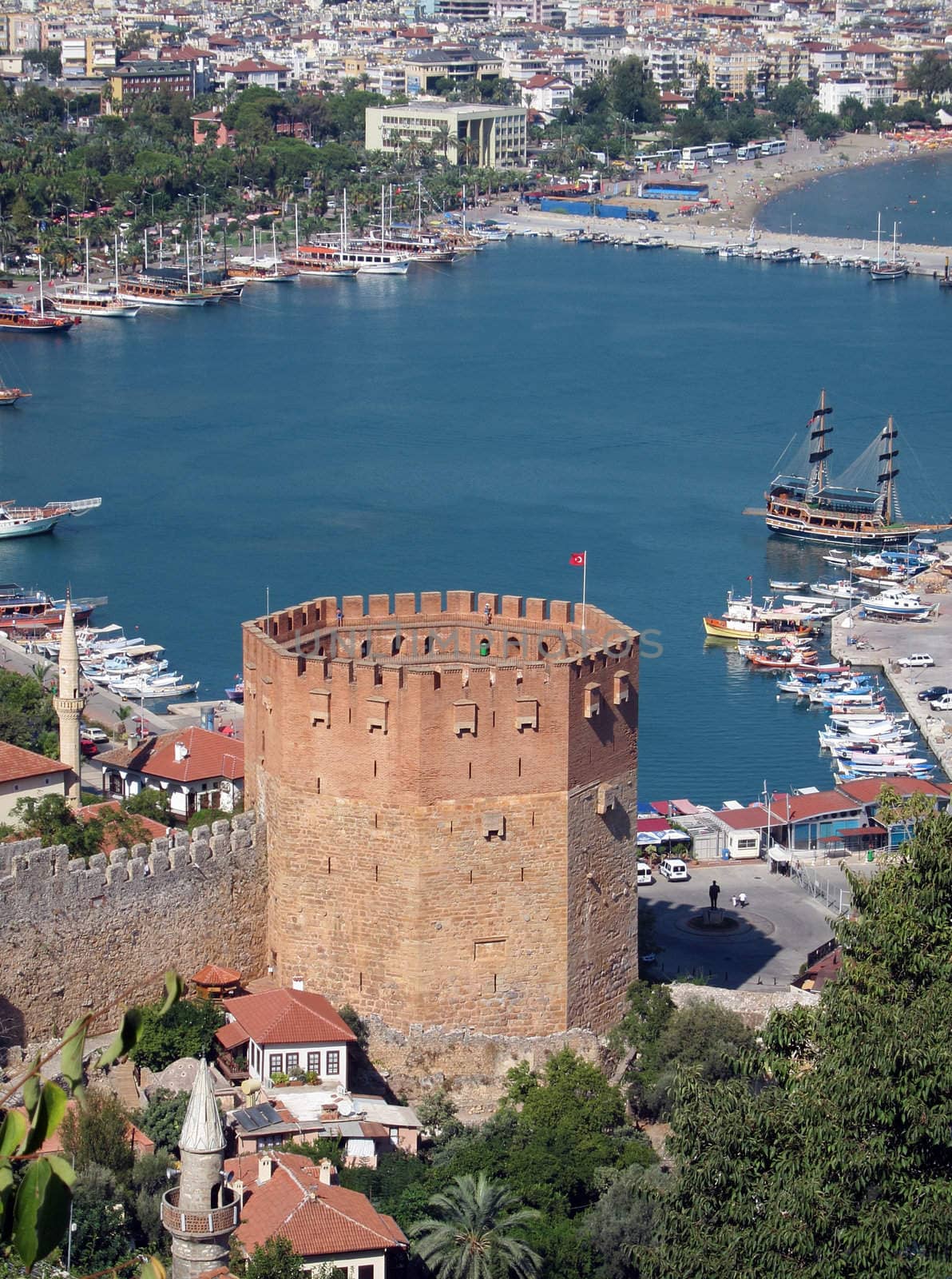 Red Tower, Alanya and Harbour