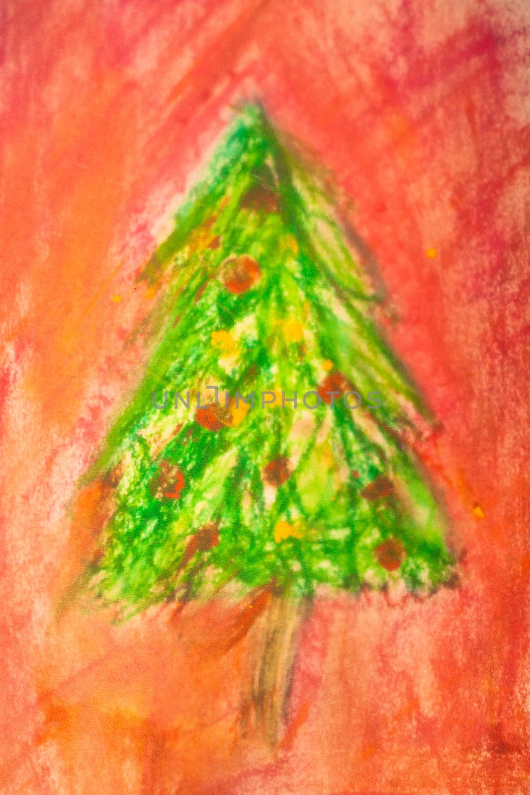 lovely grungy textured artwork of a christmas tree for a card