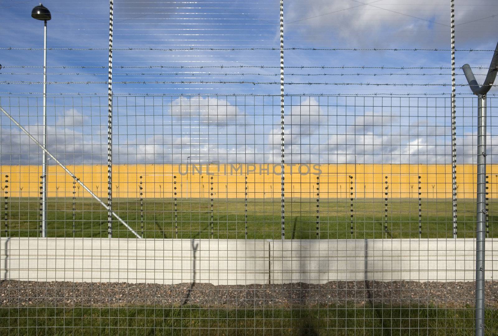 Surounding wall at a prison