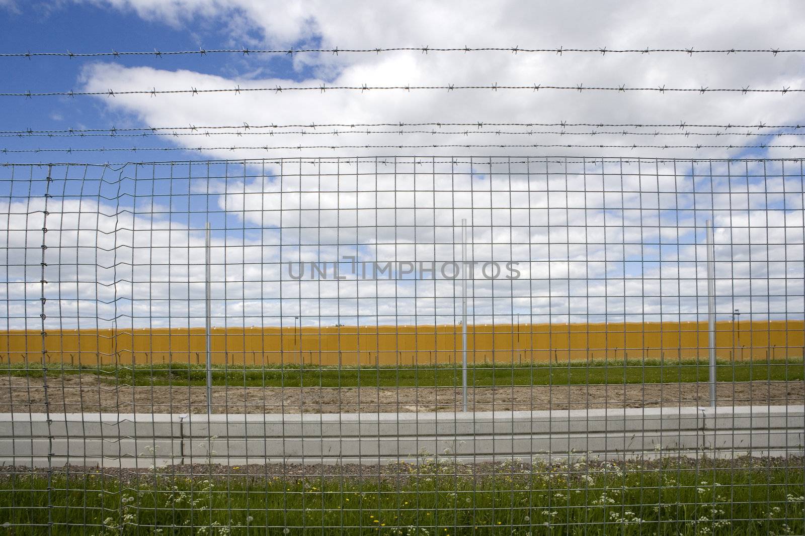 Surounding wall at a prison