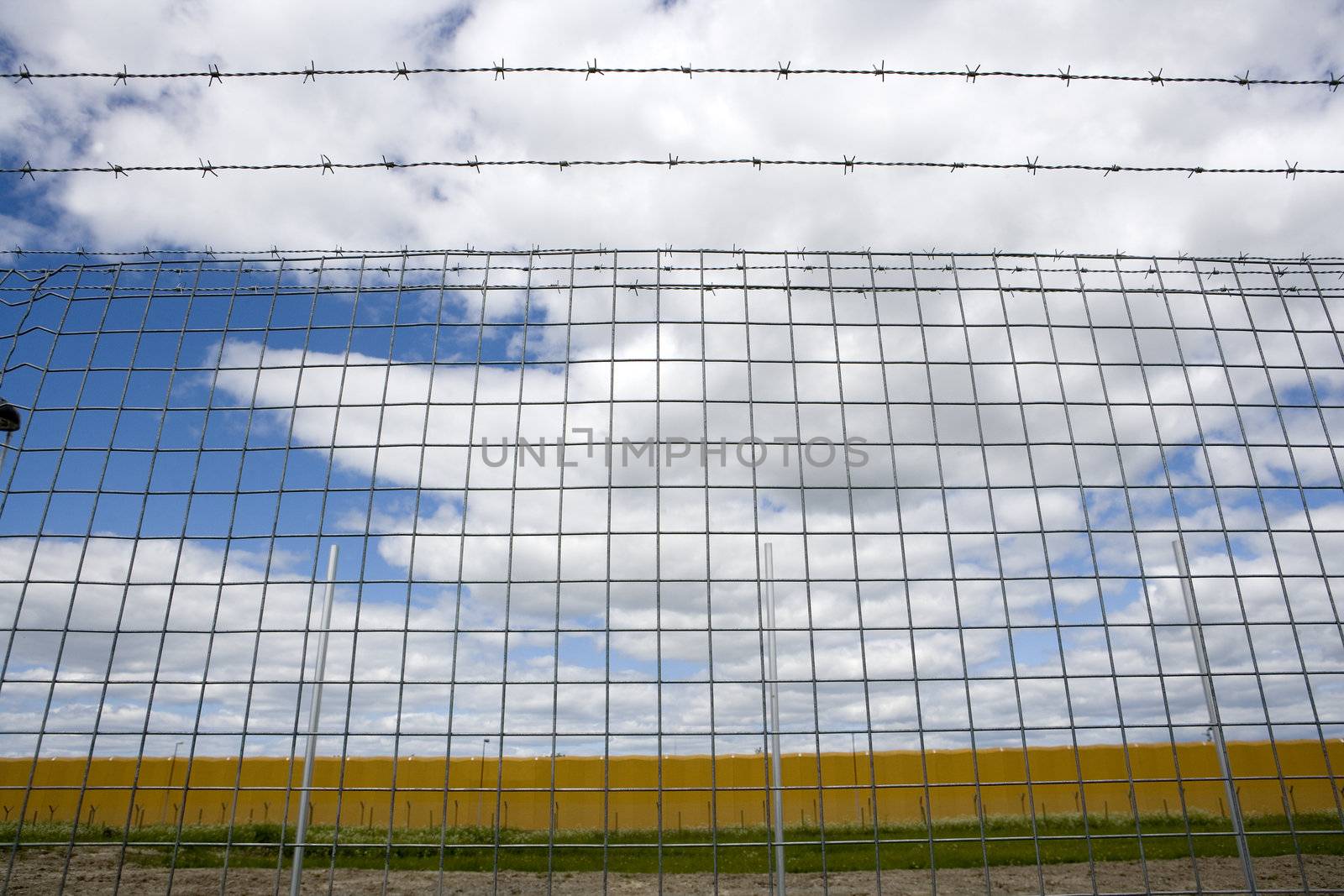 Surounding wall at a prison