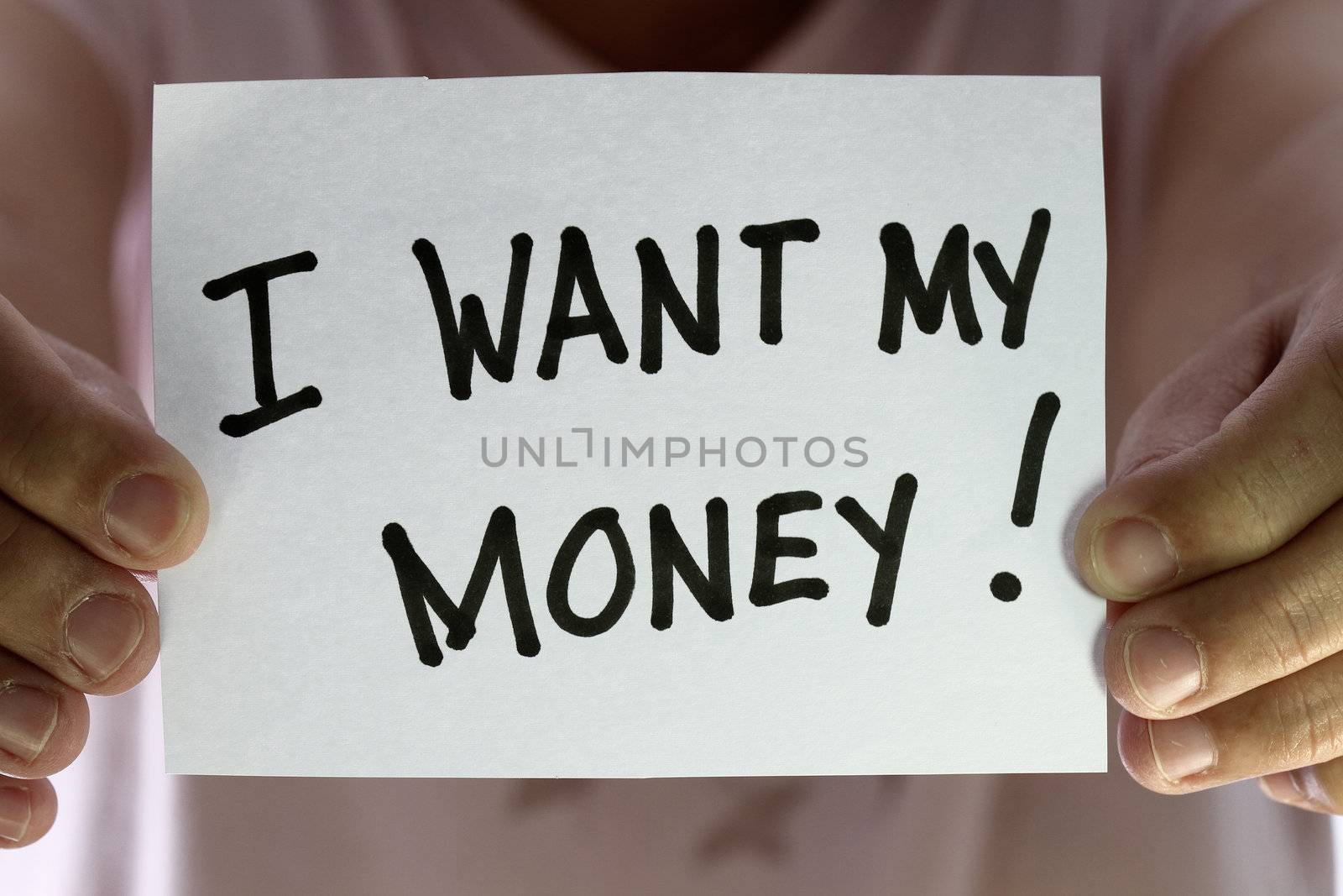 I want my money concept - many uses in finance.