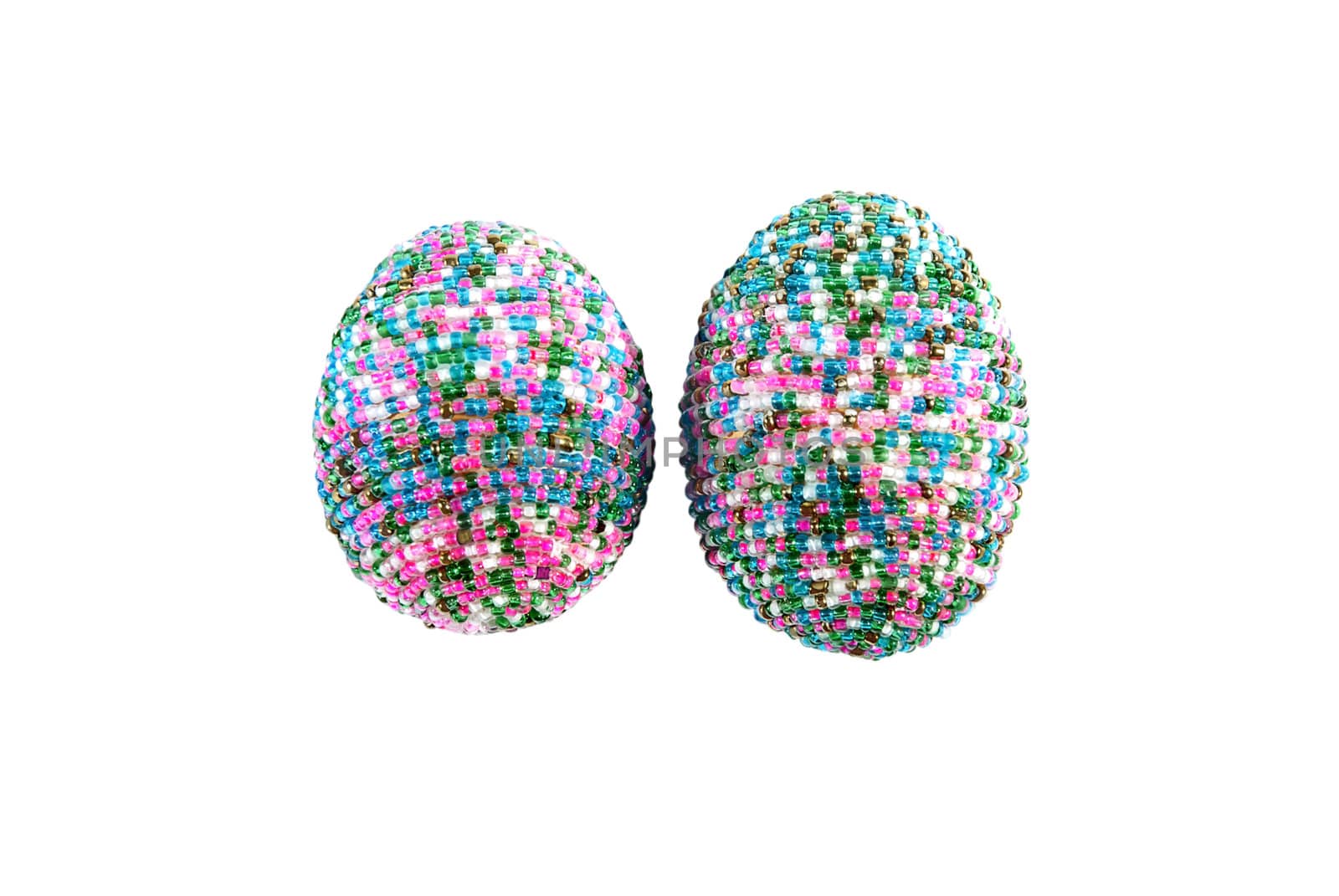 Creative easter egg on the white background.