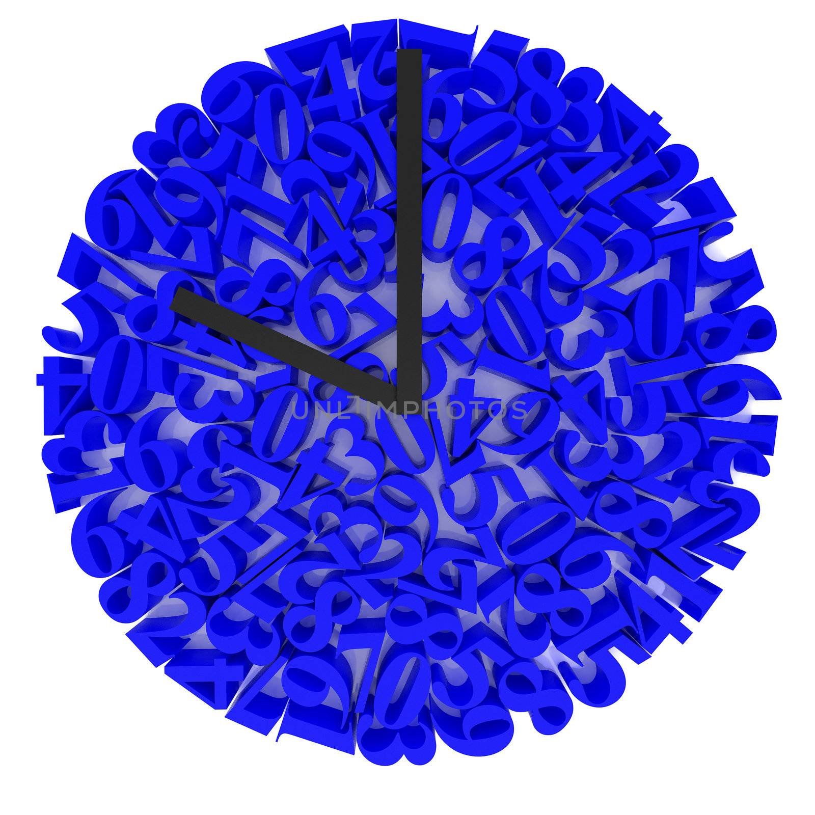 High resolution image. 3d rendered illustration. The original clock face.
