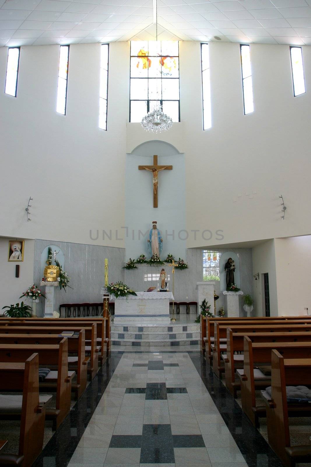 Altar in modern church