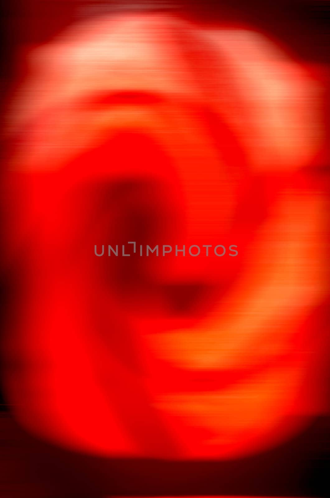 Interesting image blur. Blurred red circle. Abstract background.