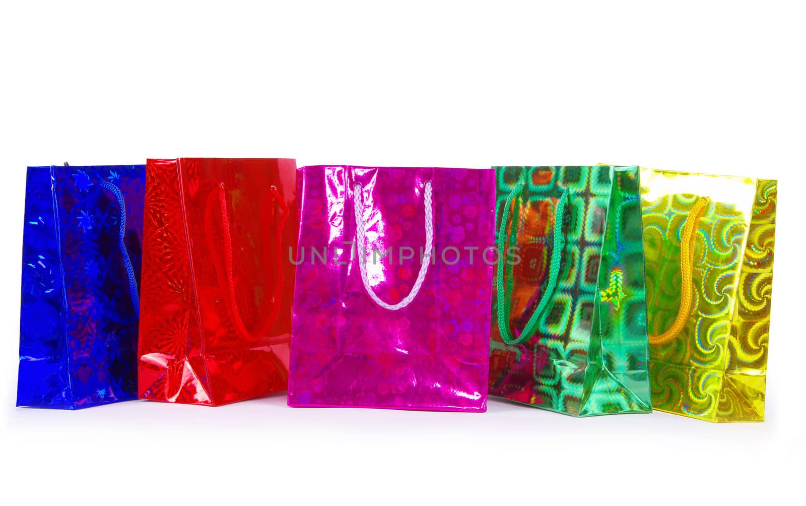  shopping bags isolated on white background