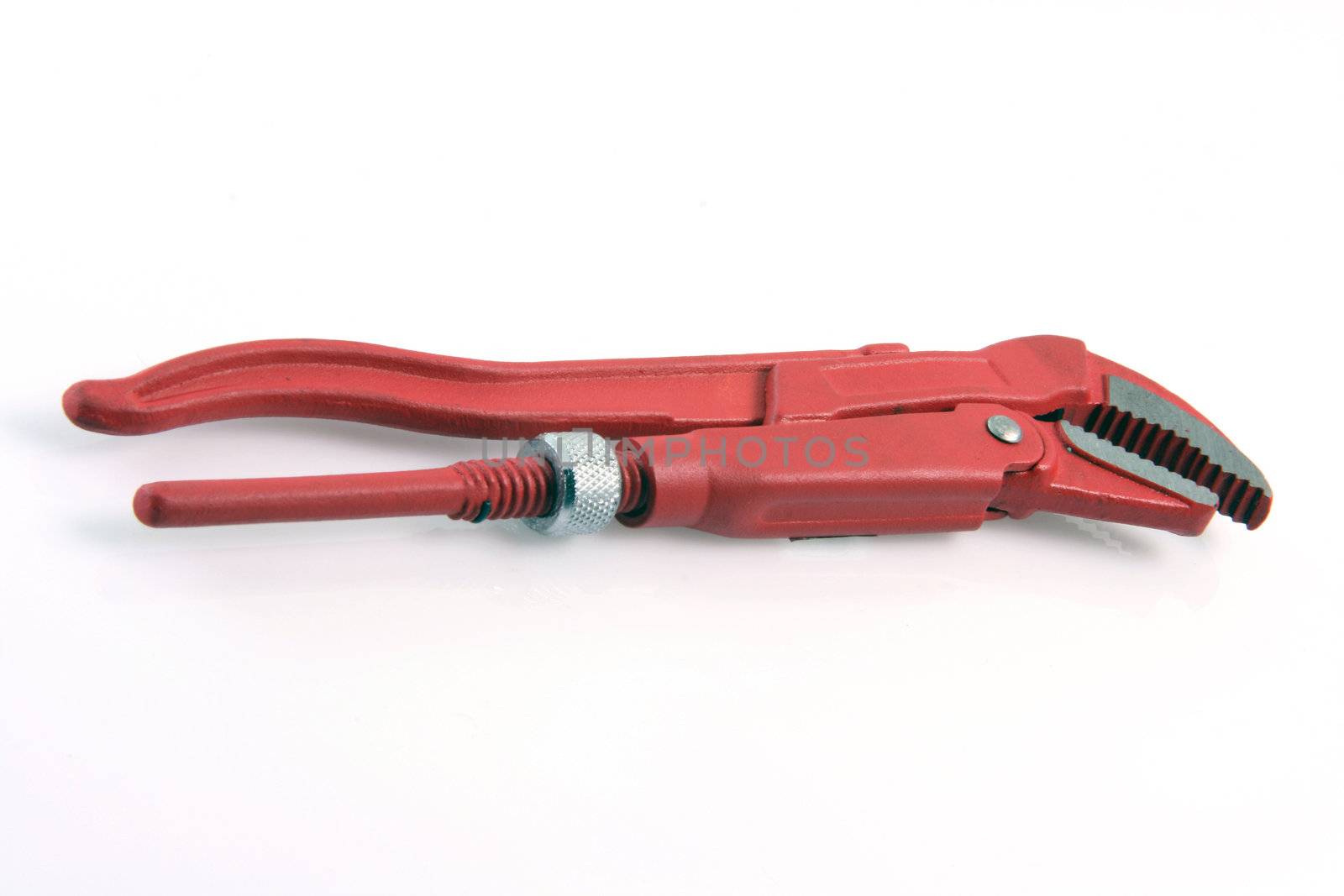 red wrench isolated on white background construction tools