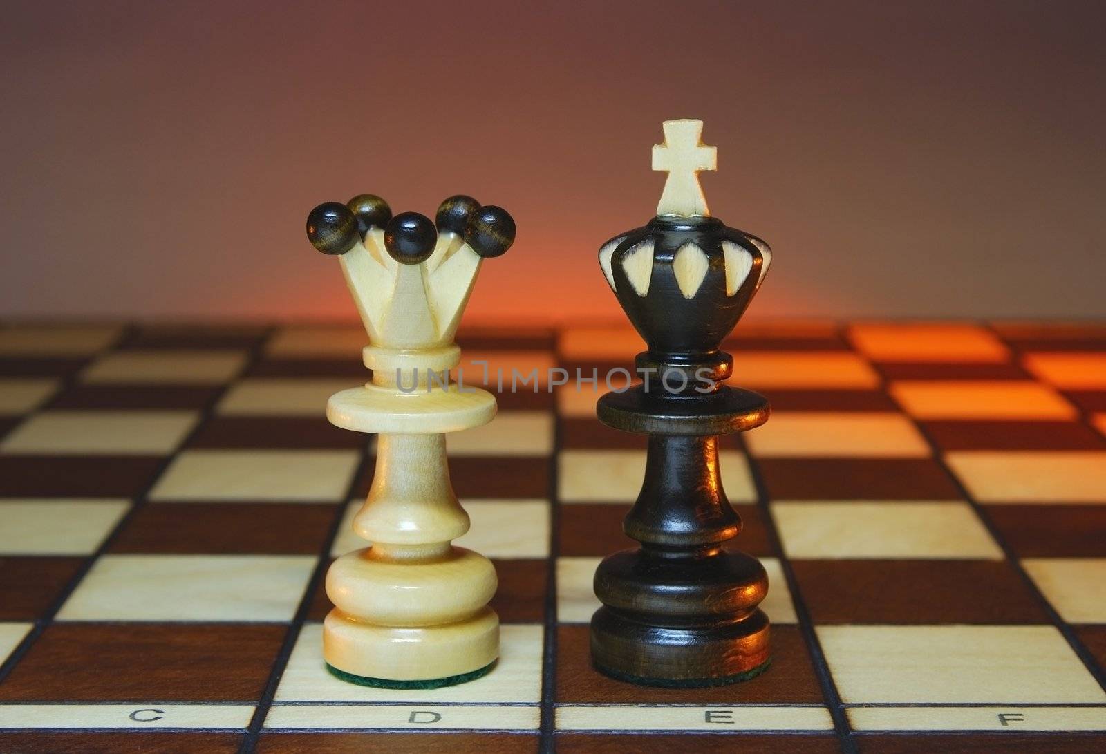 The chessboard is a life, and game figures are people.