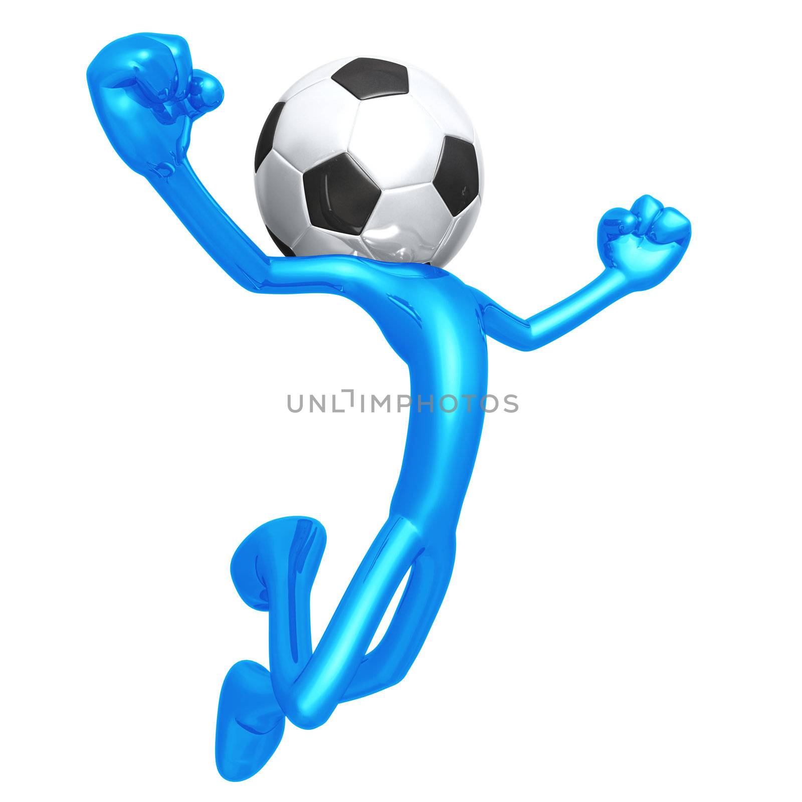 Soccer Football Jump For Joy by LuMaxArt