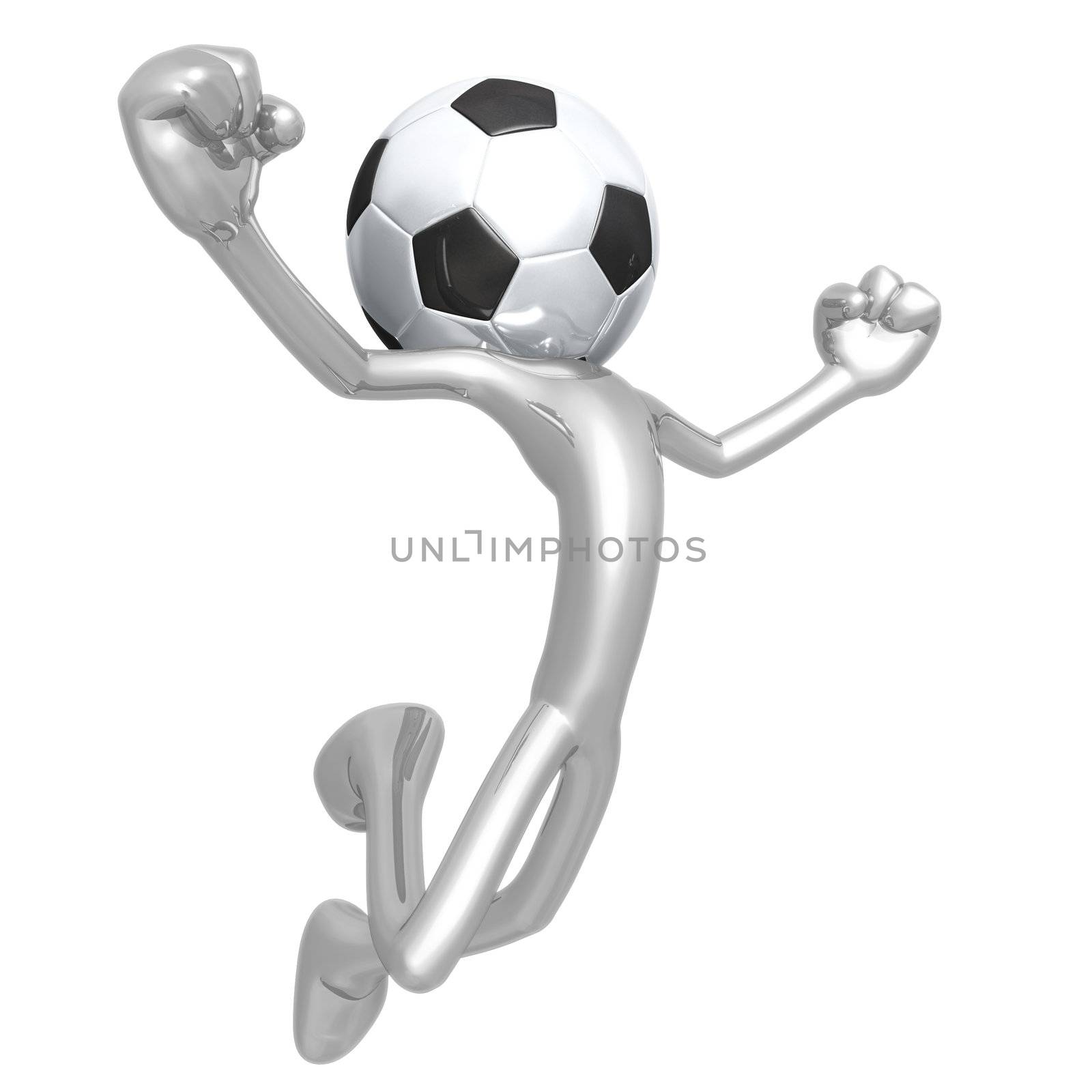 Soccer Football Jump For Joy by LuMaxArt