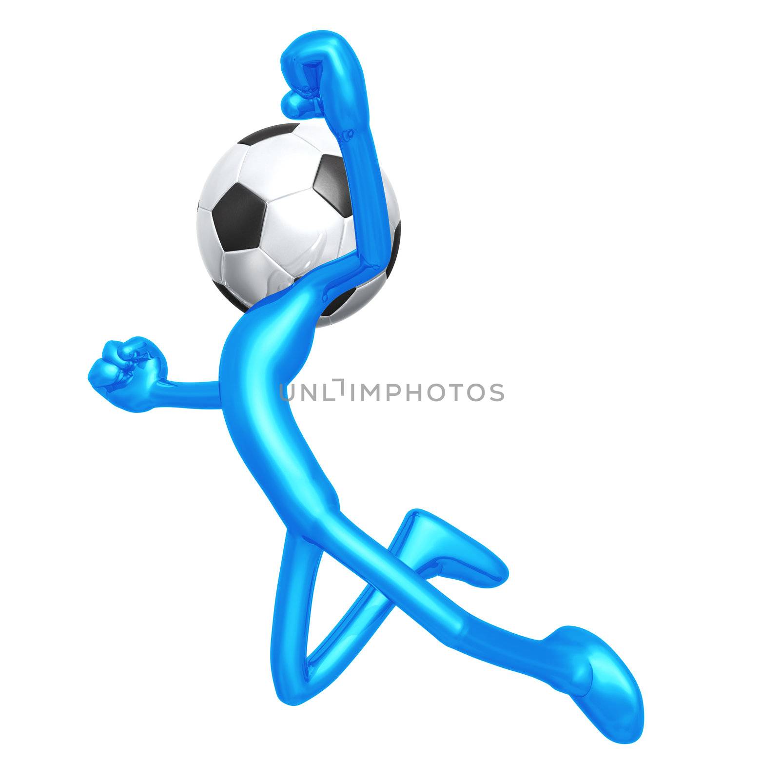 Soccer Football Jump For Joy by LuMaxArt