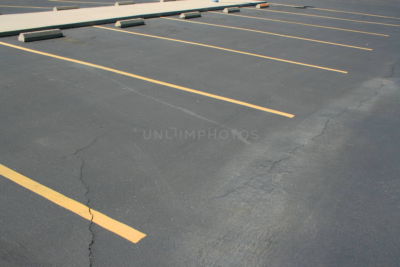 Parking spaces on a big parking lot.
