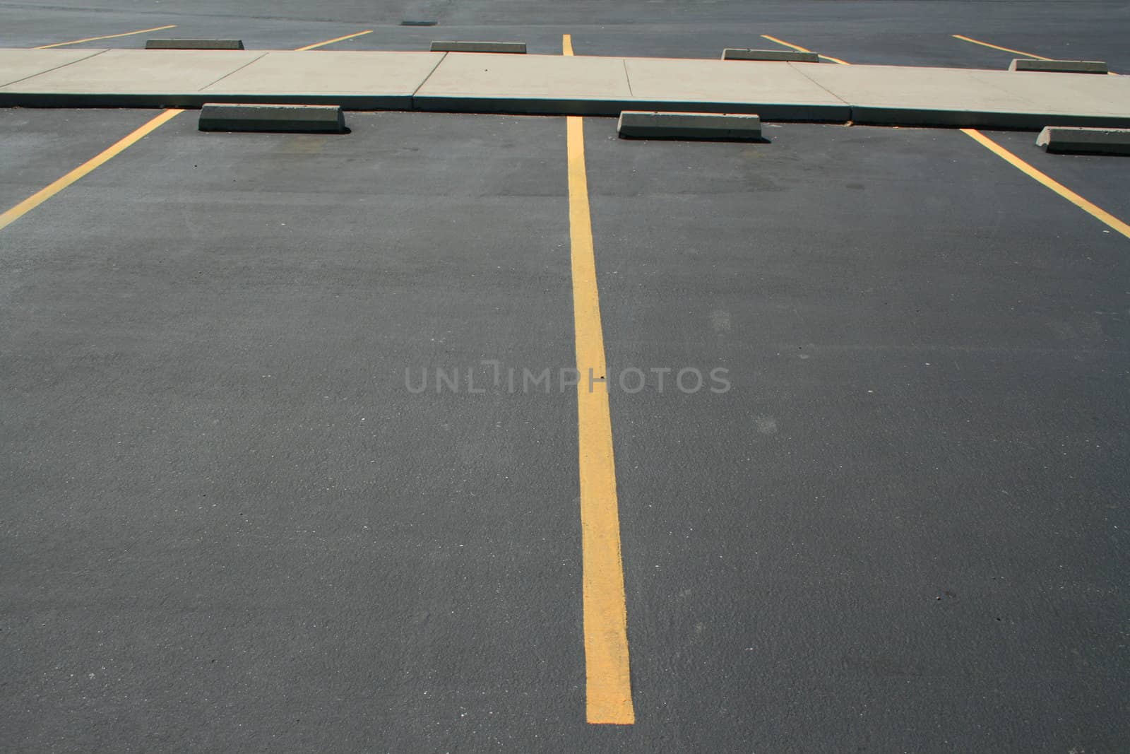 Parking spaces on a big parking lot.
