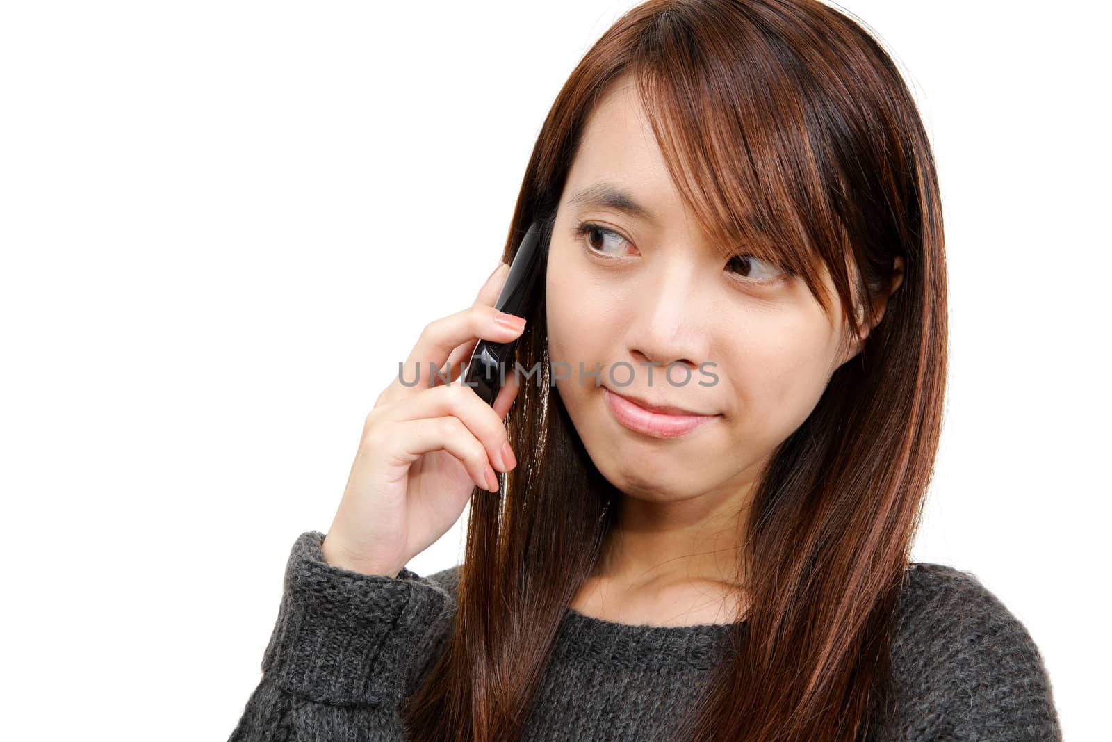 asian woman using cellphone