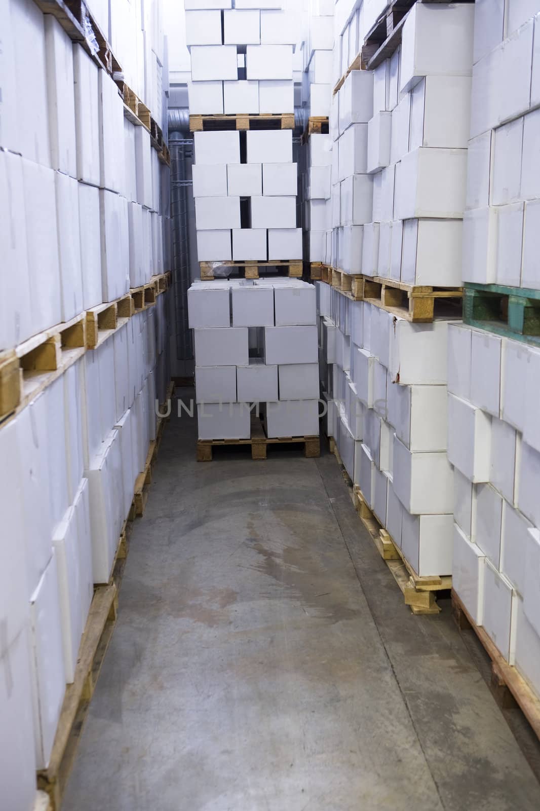 Large group of Cardboard at a warehouse