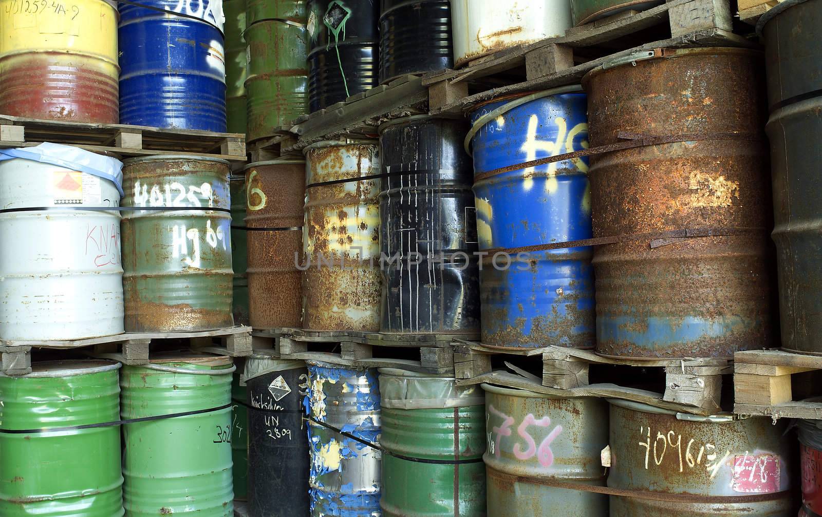 Large group of Oil Drums