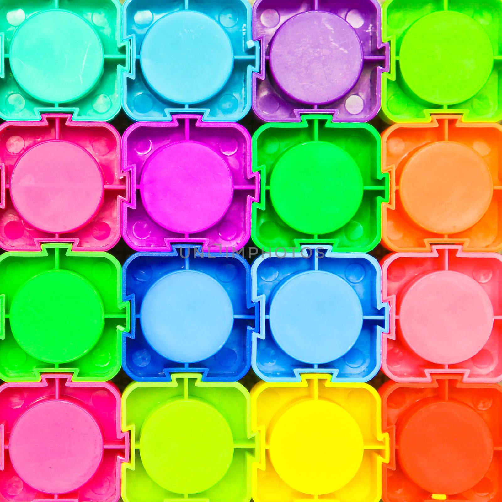 Colorful paint pots as a detailed background image