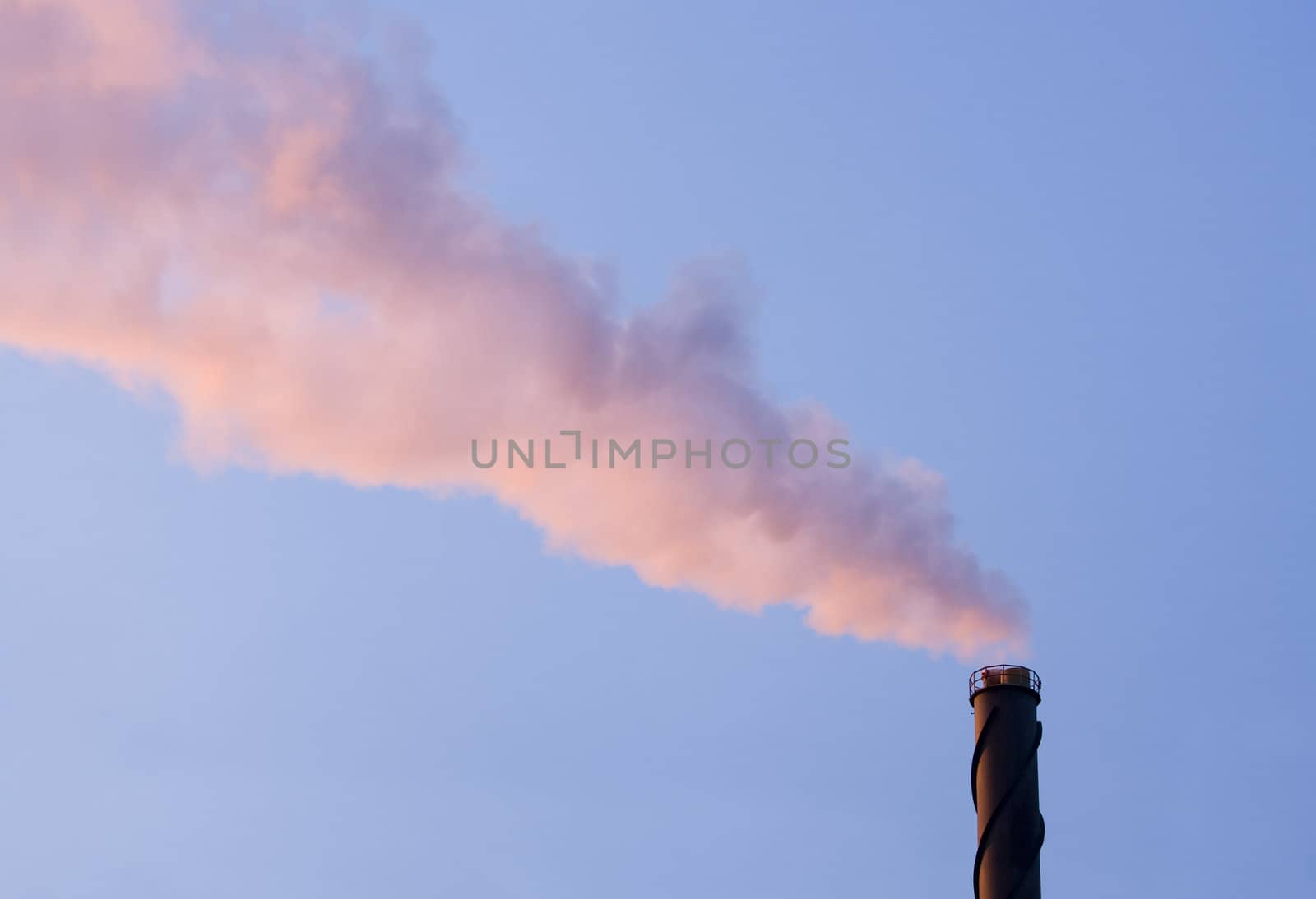 Inustry pipe towards blue sky