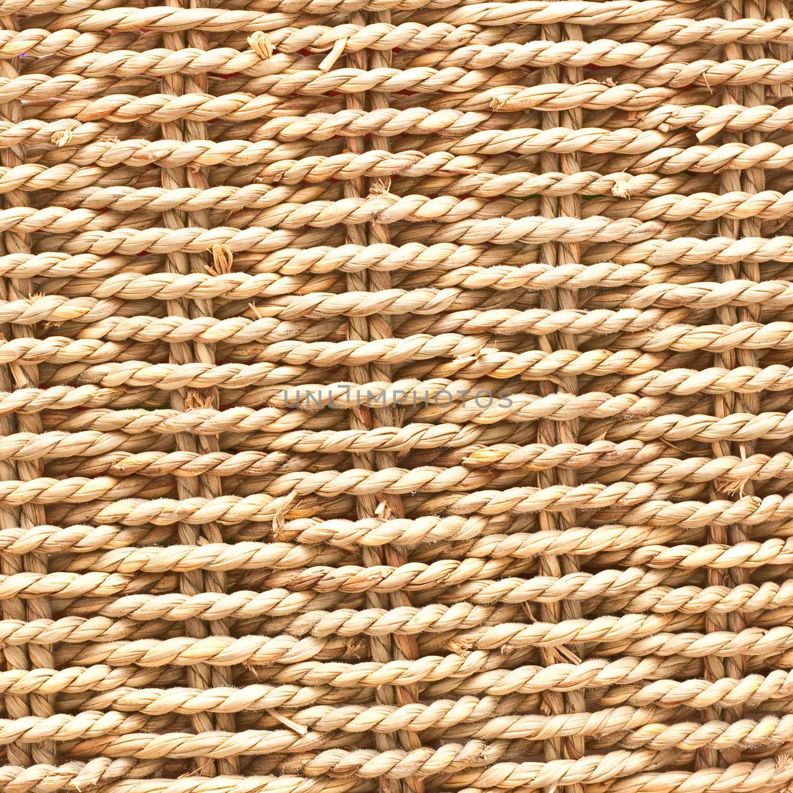 Textured basket made of natural fibres as a background