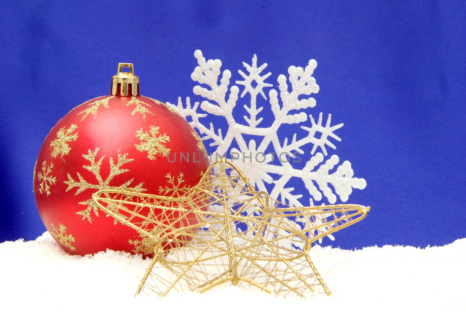 Christmas balls isolated on the white background