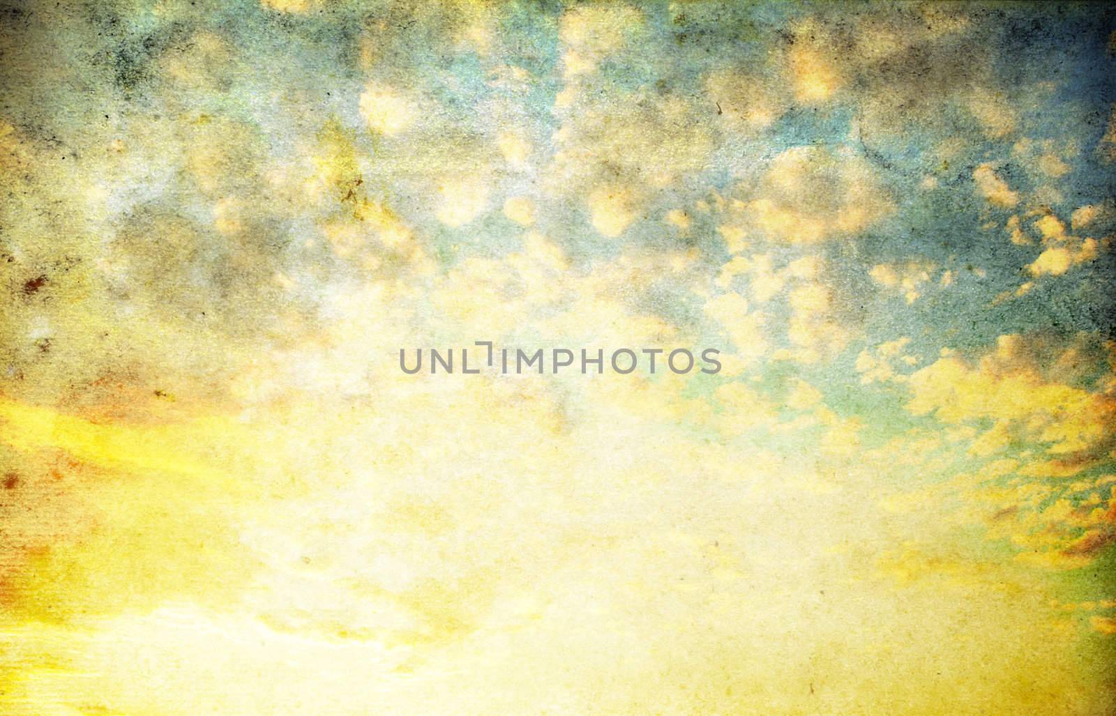 retro image of cloudy sky
