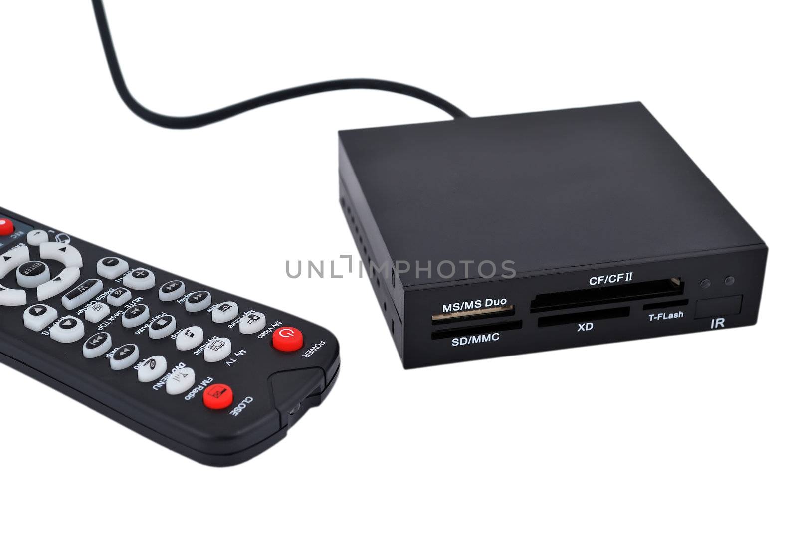 card reader and a remote control for your computer