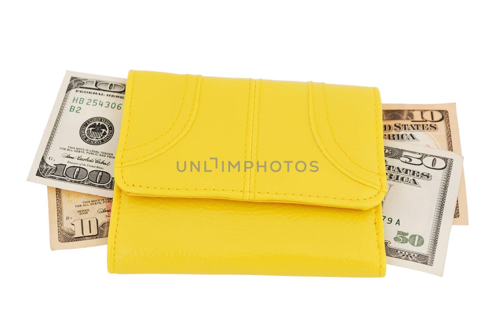 yellow leather purse by vetkit