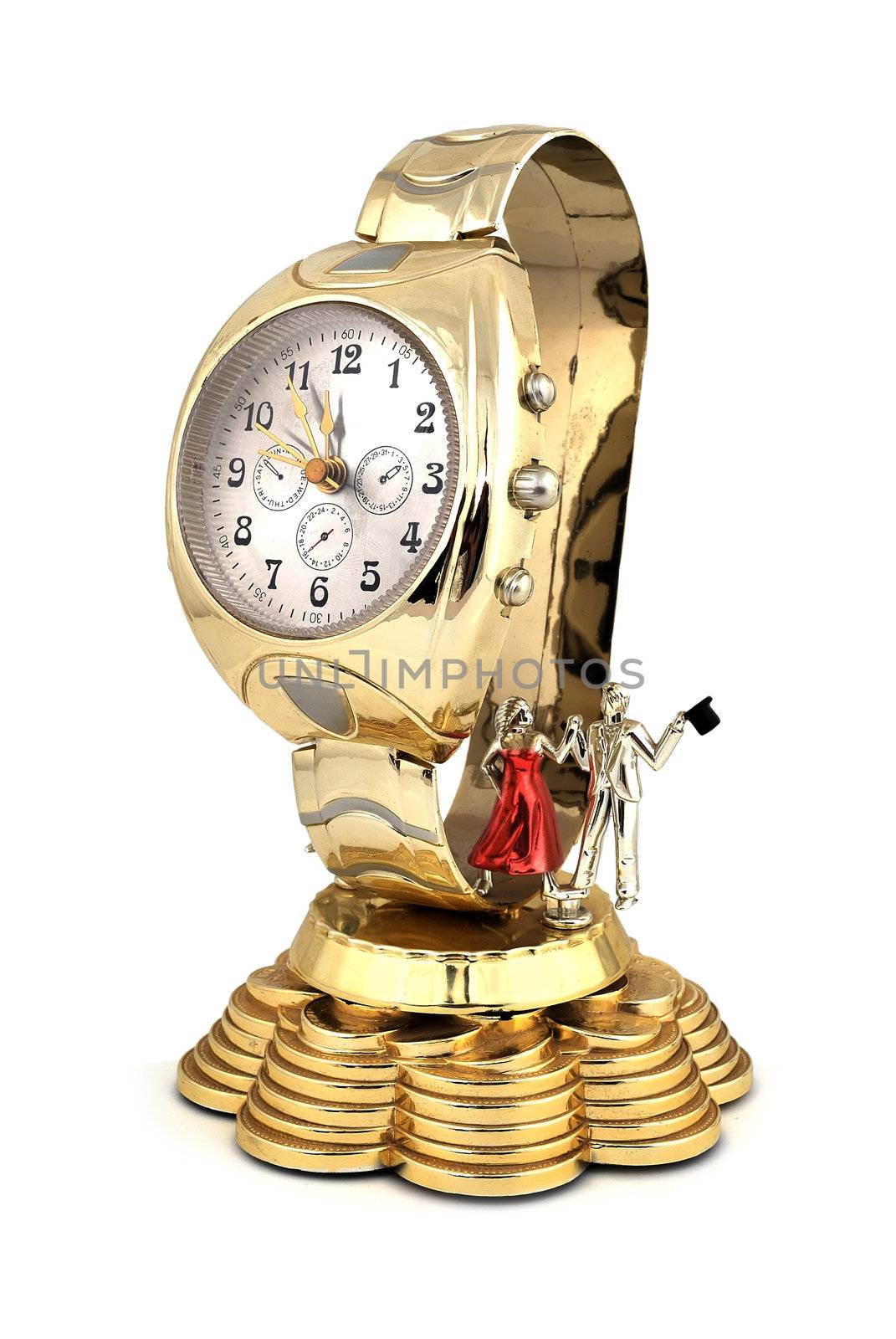 decorative gold watch by vetkit